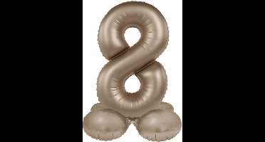 Folat - Staande folieballon Cijfer 8 Starlight Gold - 41 cm