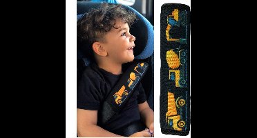 Gordelbeschermer - Bouwvoertuigen - 1 beschermer - Gordelhoes - Gordelkussen - voor baby's of kinderen