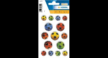 HERMA 6251 Stickers Magic Gekleurde ballen van het voetbal, reliëf preeg