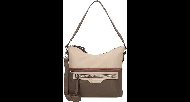 TOM TAILOR Schoudertas Jule Hobo Bag Mixed Taupe Donkerbruin