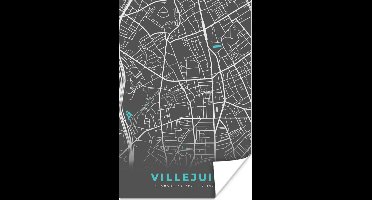 Poster Frankrijk – Plattegrond – Kaart – Villejuif – Stadskaart - 20x30 cm