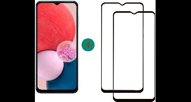 Screenprotector Geschikt voor Samsung Galaxy A13 4G screenprotector Zwart Beschermglas Screenprotector Geschikt voor Samsung Galaxy a13 4g screenprotector glas - Screenprotector Geschikt voor Samsung Galaxy A13 4g - 2 stuks