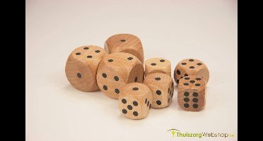 Vergrote Dobbelstenen: Set van 12 dobbelstenen van 3 cm