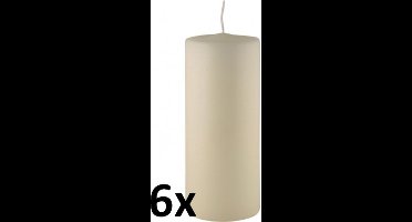 6 stuks stompkaarsen ivoor 130/70 (49 uur) Hoogwaardige Horeca kwaliteit