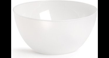 3x Grote saladeschalen/kommen transparant - 25 cm - Sla/salade serveren - Schalen/kommen van kunststof - Keukenbenodigdheden