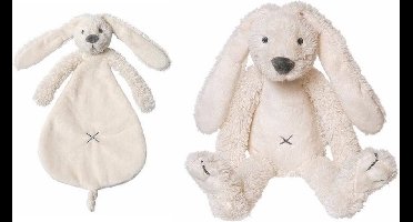 Happy Horse Richie wit konijntje knuffeldoek/tuttel en knuffel - Kraamcadeau - Baby speelgoed