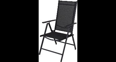 Pro Garden Tuinstoel/ Klapstoel / Vouwstoel/ Campingstoel - Inklapbaar - Zwart