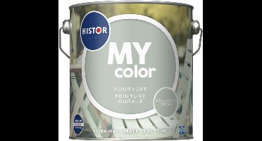 Histor MY Color Muurverf Aquamarine Dream - Extra Mat – Reinigbaar en Geurarm – Extra Dekkend en Vochtregulerend – Voor Binnen – Extra Dekkend - 2.5L - Lichtgroen