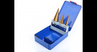 HBM 3-delige HSS - TIN gecoate trapgatborenset / stappenborenset