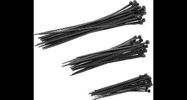 Zwarte tyraps kabelbinders 7.6x300mm 100 stuks