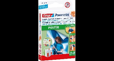 TESA POWERSTRIPS POSTER 20 stuks