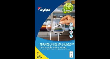 agipa universele etiketten, 24 x 24 mm, wit