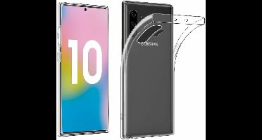 Ntech Back Cover Hoesje Geschikt Voor Samsung Galaxy Note 10 PlusTransparant