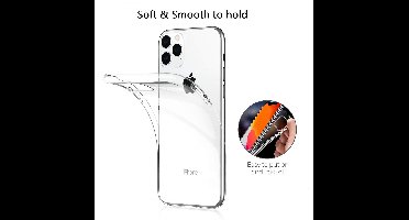 Ntech hoesje Geschikt voor iPhone 11 Pro Max TPU Back Cover - Transparant