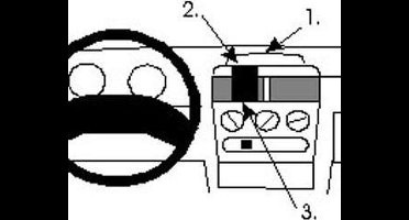 Brodit ProClip houder geschikt voor Opel Corsa 1993-2000 / Combo 1995-2001 Center mount