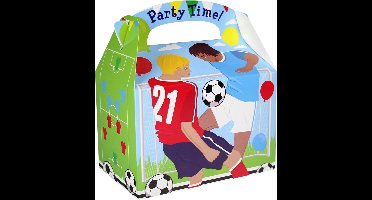 cadeauverpakking voetbal junior 12 x 15 cm groen/blauw
