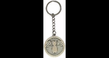 Spiderman - Metalen sleutelhanger met spil zilver - Superhelden merchandise strips