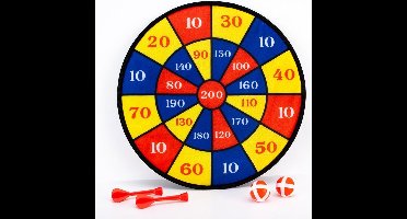 Dartbord klittenband  + 2 Darts en 2 Balletjes