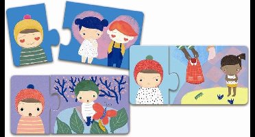 Djeco - Djeco Puzzel Duo Emoties 8 puzzels