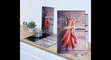 Haushalt 28013 - Afdek kookplaten - 2 stuks - rode pepers