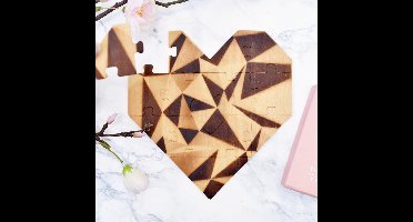 Luckies Houten hart puzzel - Roze