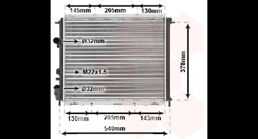 Van Wezel - RADIATOR VOOR RENAULT CLIO 1998-2001 7700836304