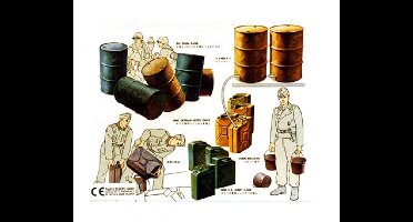 Tamiya Modelbouwpakket Militaire voertuigen - 35026 Jerrycans and Drums Plastic - 1:35 - Modelbouw