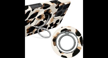 MIO by Mobilize Ring Holder - Universele MagSafe Ring Houder - Vinger Houder - MagSafe Standaard - 360° Draaibaar - Smartphone Grip - Met Plakbare MagSafe Ring - Leopard