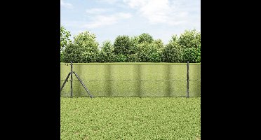 vidaXL - Gelast - draadhek - Grijs