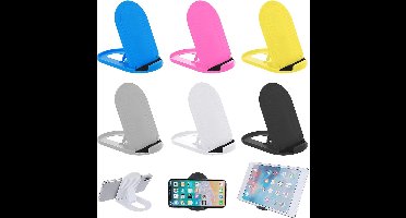 6 Stuks Universele Opvouwbare Telefoonhouder - Draagbare Bureauhouder voor Smartphones en Tablets (6 Kleuren)
