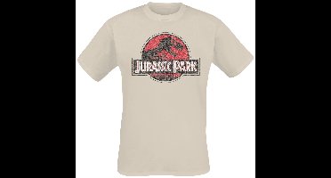 Jurassic Park Grunge Logo Jurassic Heren T-shirt - zand - XXL