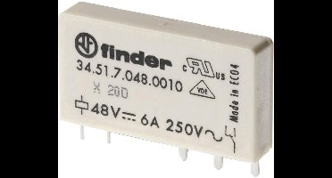 Finder 34.51.7.060.5010 Printrelais 60 V/DC 6 A 1x wisselcontact 1 stuk(s)