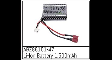 Absima Li-ion accupack 7.4 V 1500 mAh Aantal cellen: 3 T-bussen