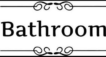 New Age Devi - Stijlvolle Badkamer Aanduiding Sticker - Deursticker / Muursticker / Muurtekst / Badkamer sticker