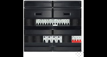 EMAT groepenkast 3-fase + 12 groepen en kookgroep (stekerbaar)