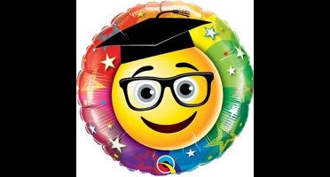 Folat - Folieballon - Geslaagd - Smiley - 46cm - Zonder vulling