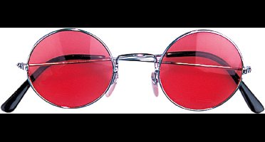 Roze bril 70-er jaren Flower Power