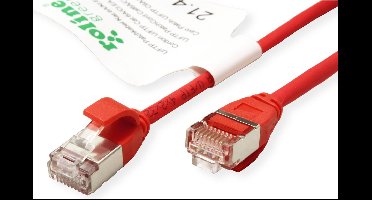 ROLINE GREEN F/UTP DataCenter Patchkabel Cat.6A (Class EA), LSOH, extra dun, rood, 5 m