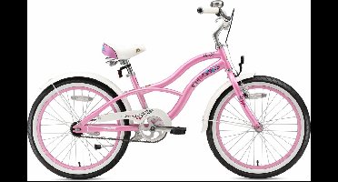 Bikestar 20 inch Cruiser kinderfiets, roze