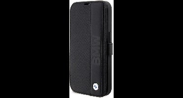 iPhone 14 Pro Max Bookcase hoesje - BMW - Effen Zwart - Leer