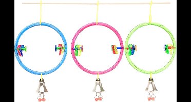 Jw activitoy ring clear - Parkieten speelgoed - Vogelspeelgoed - Kunststof - Meerkleurig - 21 cm - ø 11 cm