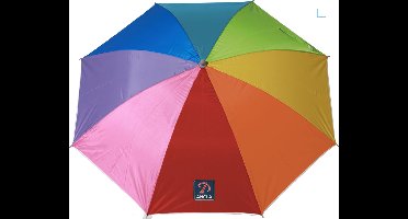 Atosa Design parasol - Multi kleuren - 180 x 200 cm - zomer/strand - 8 vlakken - metaal/nylon