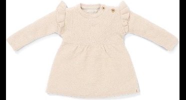 Little Dutch Jurk - Maat 62 - Jurk lange mouw Meisjes - Sand, Beige - Newborn Naturals
