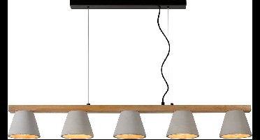 Lucide POSSIO - Hanglamp - 5xE14 - Grijs