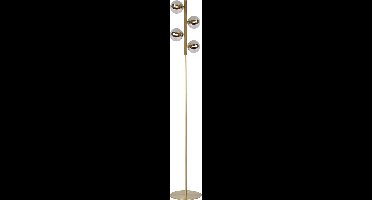 Lucide TYCHO - Vloerlamp - 4xG9 - Mat Goud / Messing