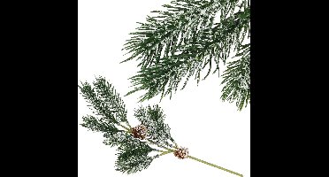 Springos Kersttak | Decoratie | Dennenappels | Groen | 34 cm