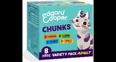 Edgard & Cooper Kattenvoer Adult Multipack 8 x 85 gr