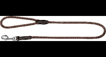 Hunter Looplijn Freestyle Nylon Rond Bruin - Hondenriem - 110x1 cm