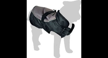 Flamingo Winterjas Zane Zwart&Grijs - Hondenkleding - 40 cm