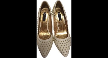 BLINK`-PUMPS-WHITE-STUDS-HEEL10CM-SIZE 39